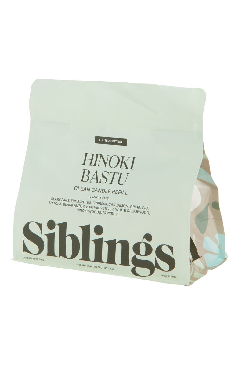 SIBLINGS Hinoki Bastu Candle Refill, Main, color, White