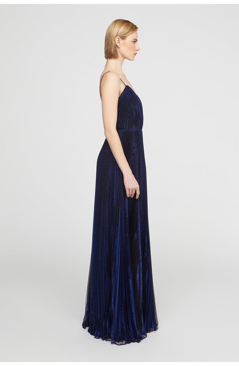 HALSTON Zellie Crystal Jersey Gown, Alternate, color, Sapphire Stone