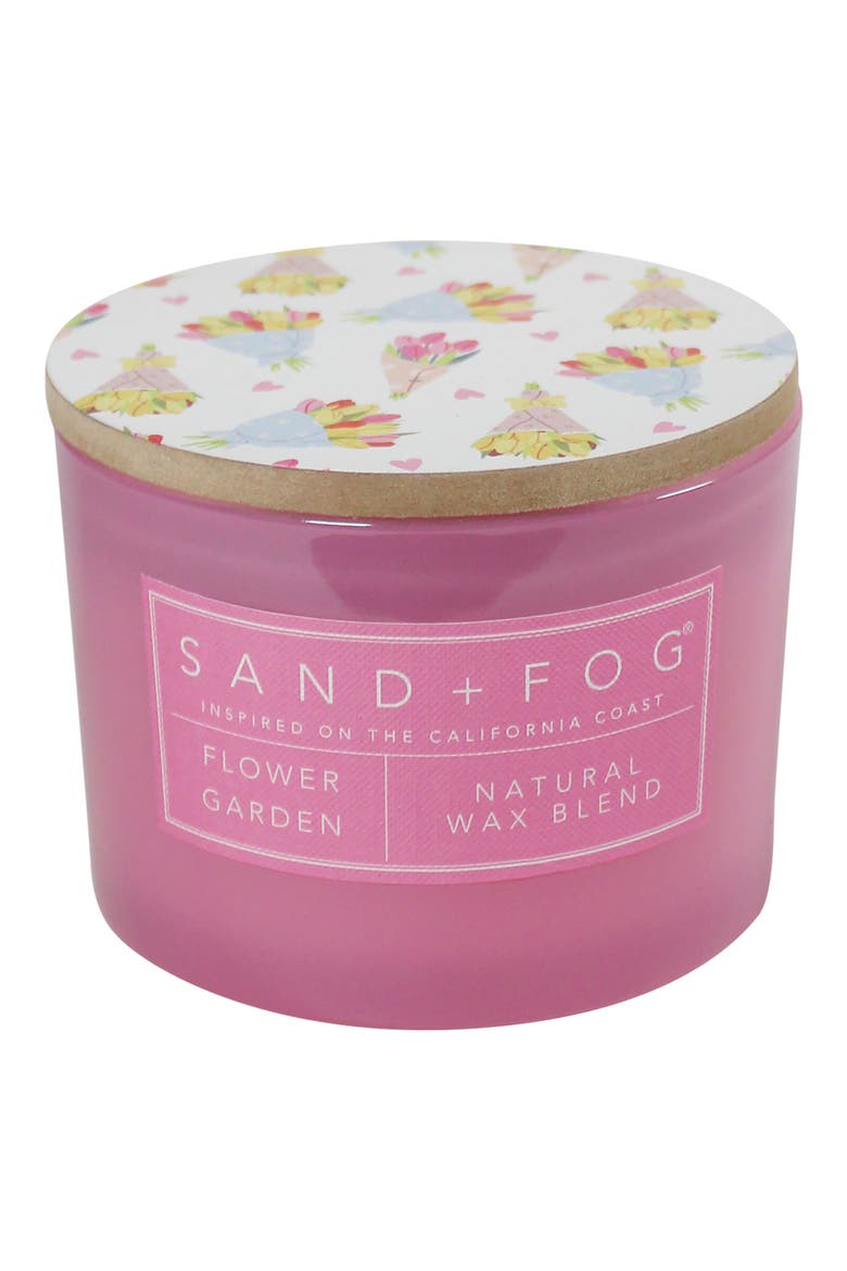 Novelty Wood Top Scented Candle, Alternate, color, FLOWER GARDEN