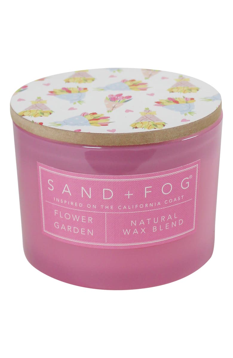 SAND AND FOG Novelty Wood Top Scented Candle, Alternate, color, Flower Garden
