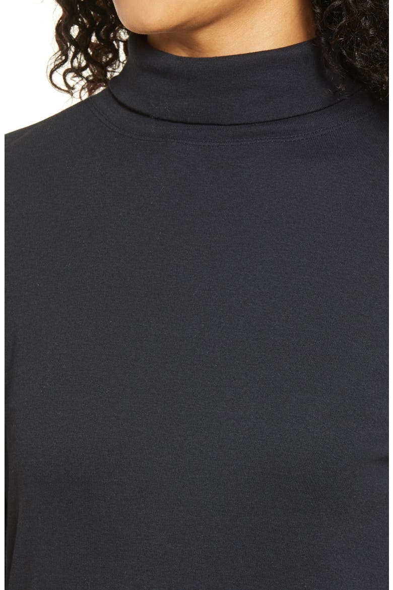 Turtleneck Top, Alternate, color, JET BLACK