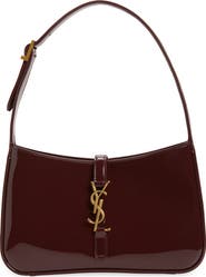 Saint Laurent Le 5 à 7 Patent Leather Hobo