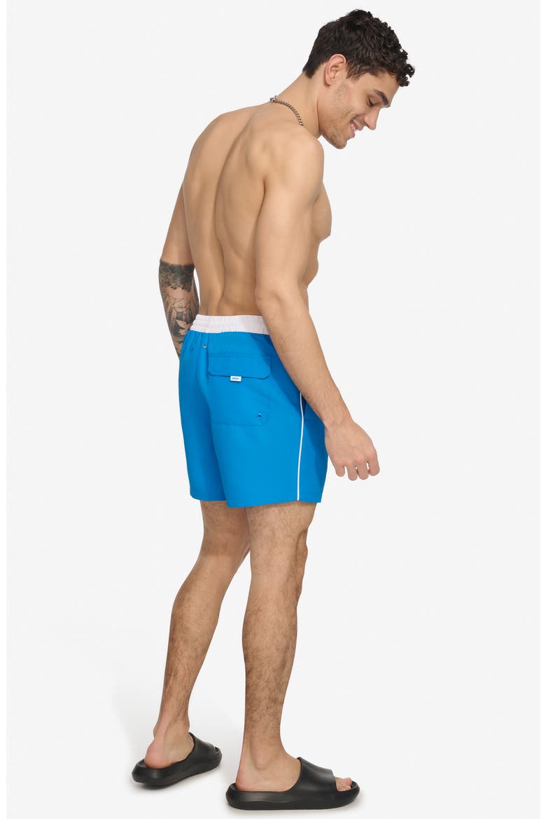 Two-Tone Swim Trunks, Alternate, color, BLUE