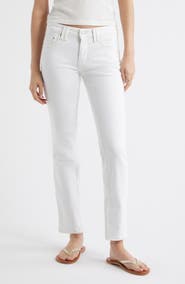 Free People Oracle Low Rise Slim Straight Leg Jeans
