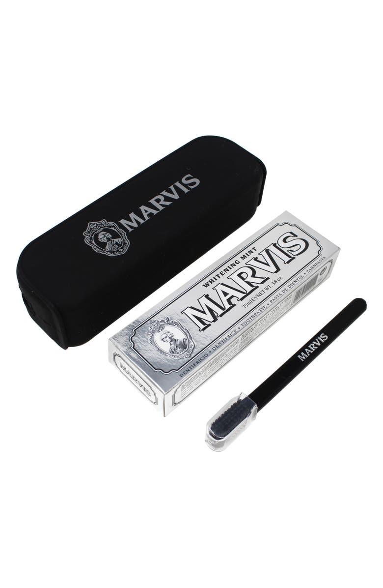Marvis Whitening Mint Toothpaste & Toothbrush Set, Main, color, 