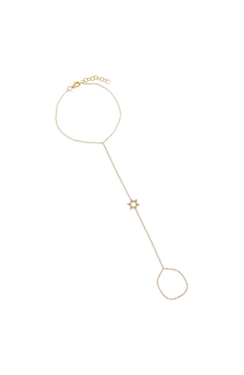 BY ADINA EDEN Diamond Star of David Hand Chain 14K, Main, color, 14K Gold