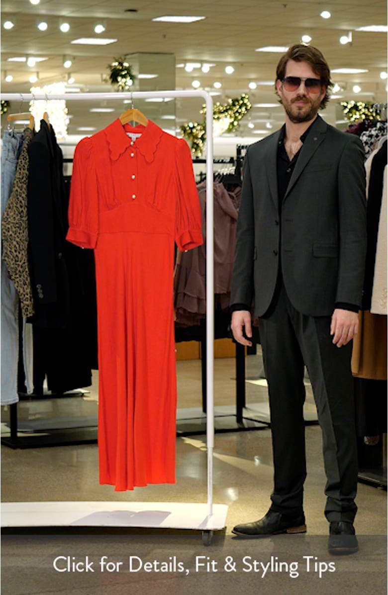 Emma Faux Pearl Button Midi Dress, sales video thumbnail