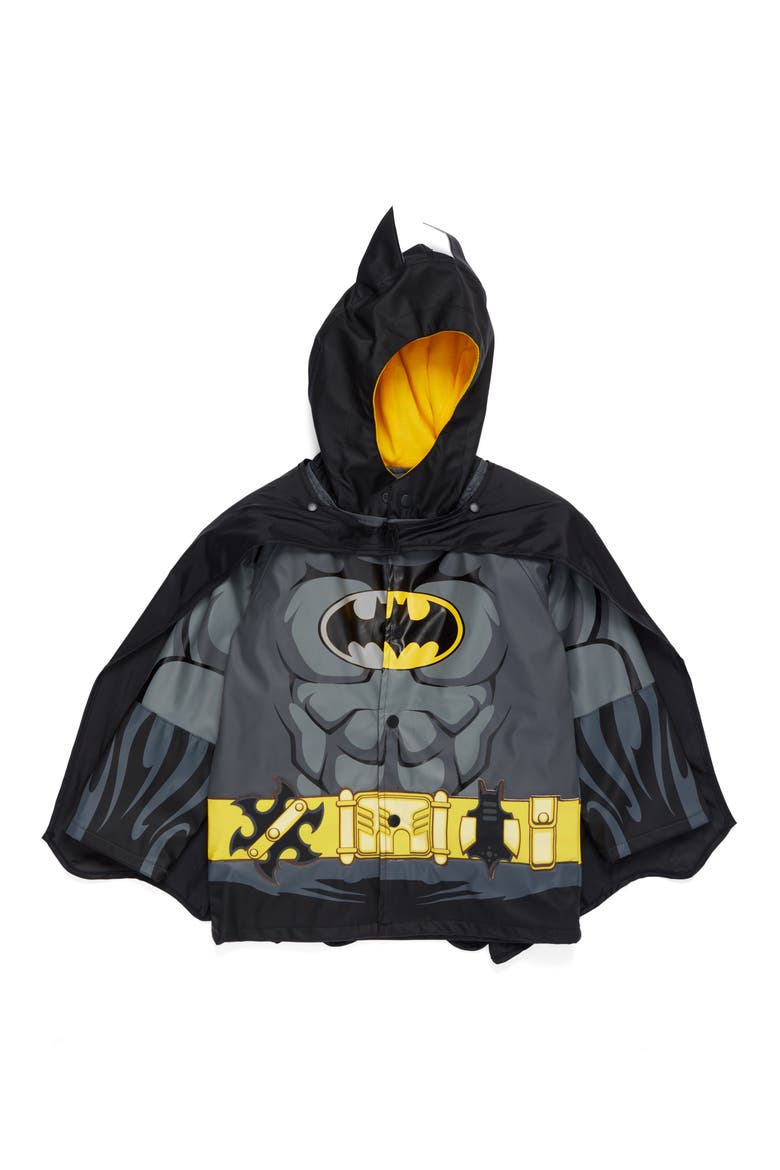 Batman Everlasting Hooded Raincoat, Main, color, BLACK