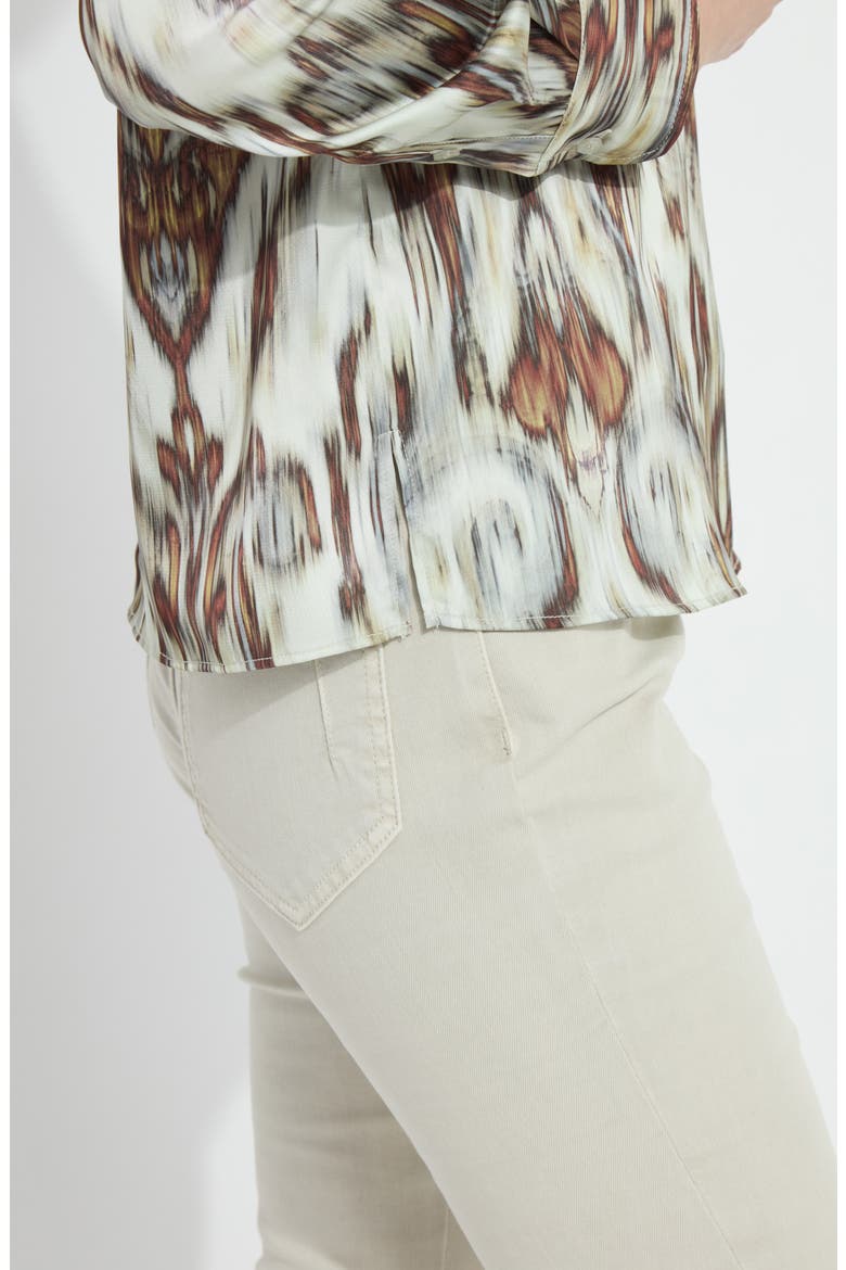 Tanni Crewneck Satin Blouse, Alternate, color, WOODLAND PAISLEY