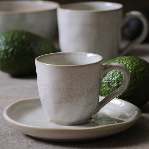 Porto Brasil Coffee Cup & Saucer Set Of 6 In Brown