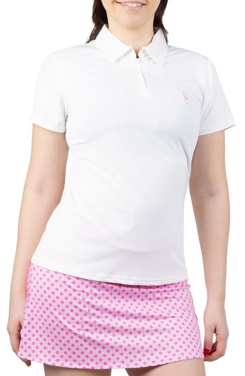 Solid Quarter Zip Polo