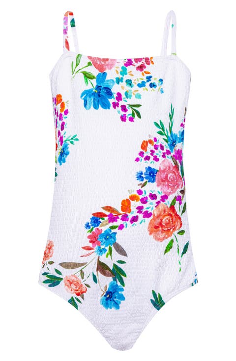 Kids' Zoey Smocked One-Piece Swimsuit (Toddler, Little Kid & Big Kid)