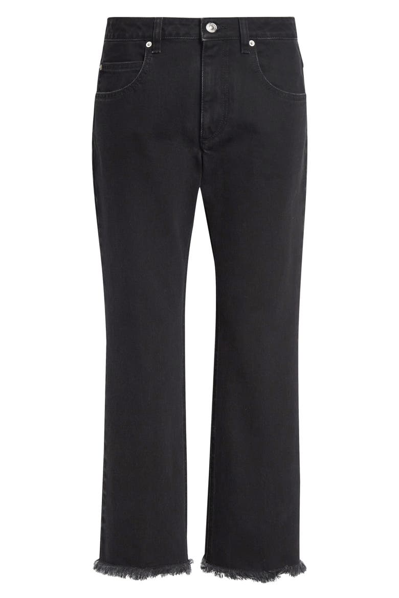 Ombella Fray Hem Crop Jeans, Alternate, color, FADED BLACK