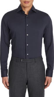 Jack Victor Aurelio Cotton & Silk Blend Dress Shirt