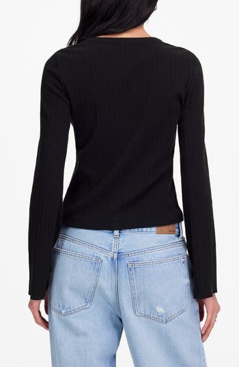 Flare Sleeve Cotton Cardigan