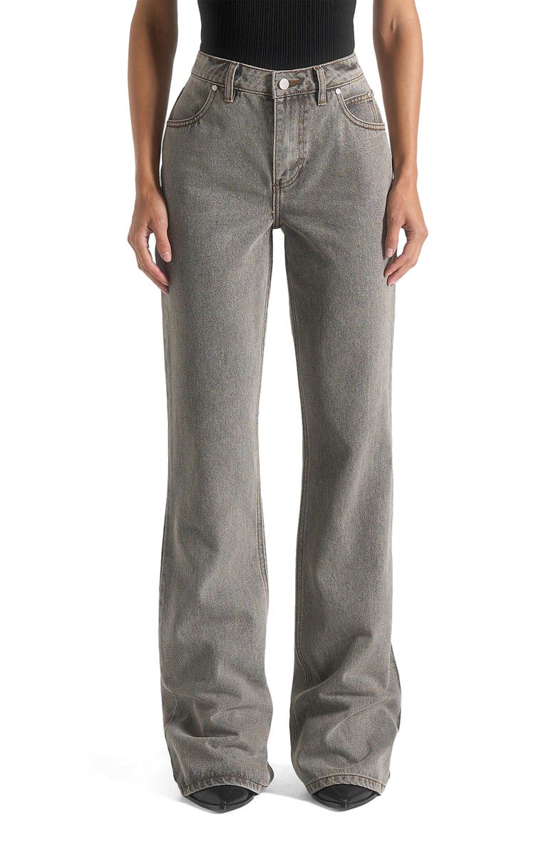 Manière De Voir Abbie Stacked Fit And Flare Jeans, Alternate, color, Washed Grey