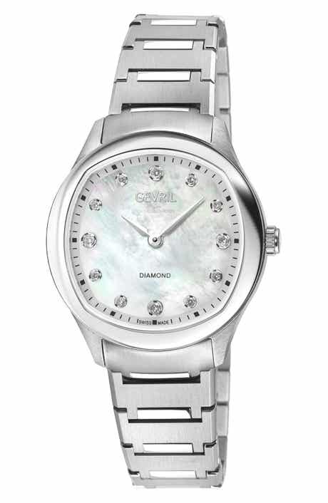 Regina Diamond Mother-of-Pearl Quartz Watch, 24mm x 32mm