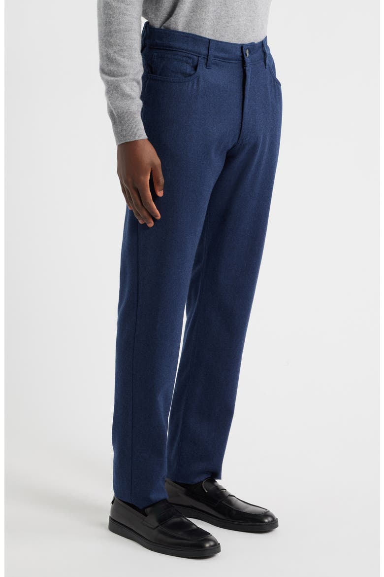 Regular Fit Wool Flannel Pants, Alternate, color, BLUE