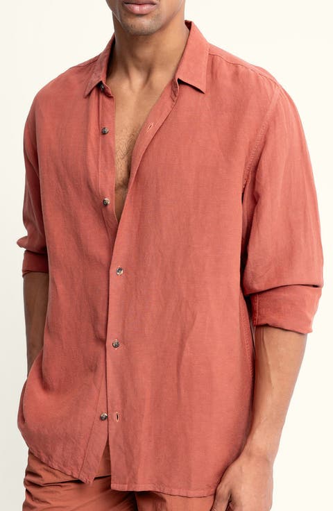 Andrew Solid Linen Blend Button-Up Shirt