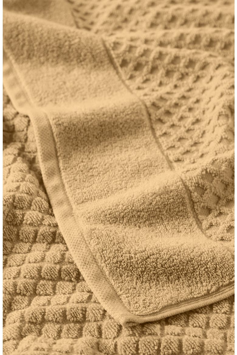 Diamond Waffle Texture 6-Piece Towel Set, Alternate, color, SAND