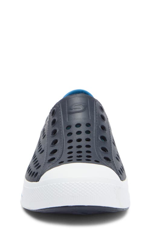 Skechers Kids' Guzman Step Slip-on Sneaker In Navy/blue