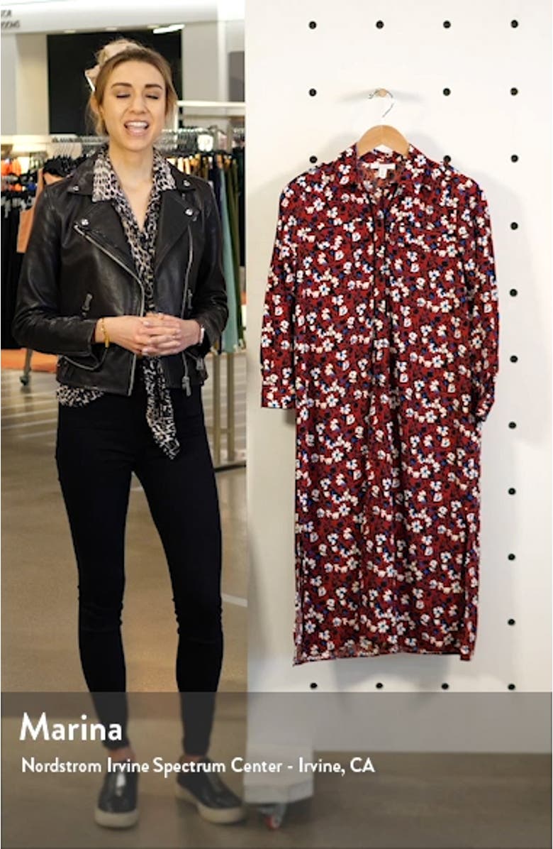 Floral Print Shirtdress, sales video thumbnail