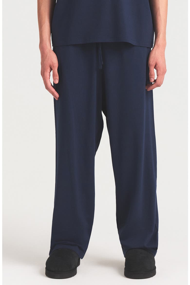 Straight Leg Stretch Lounge Pants, Main, color, NAVY