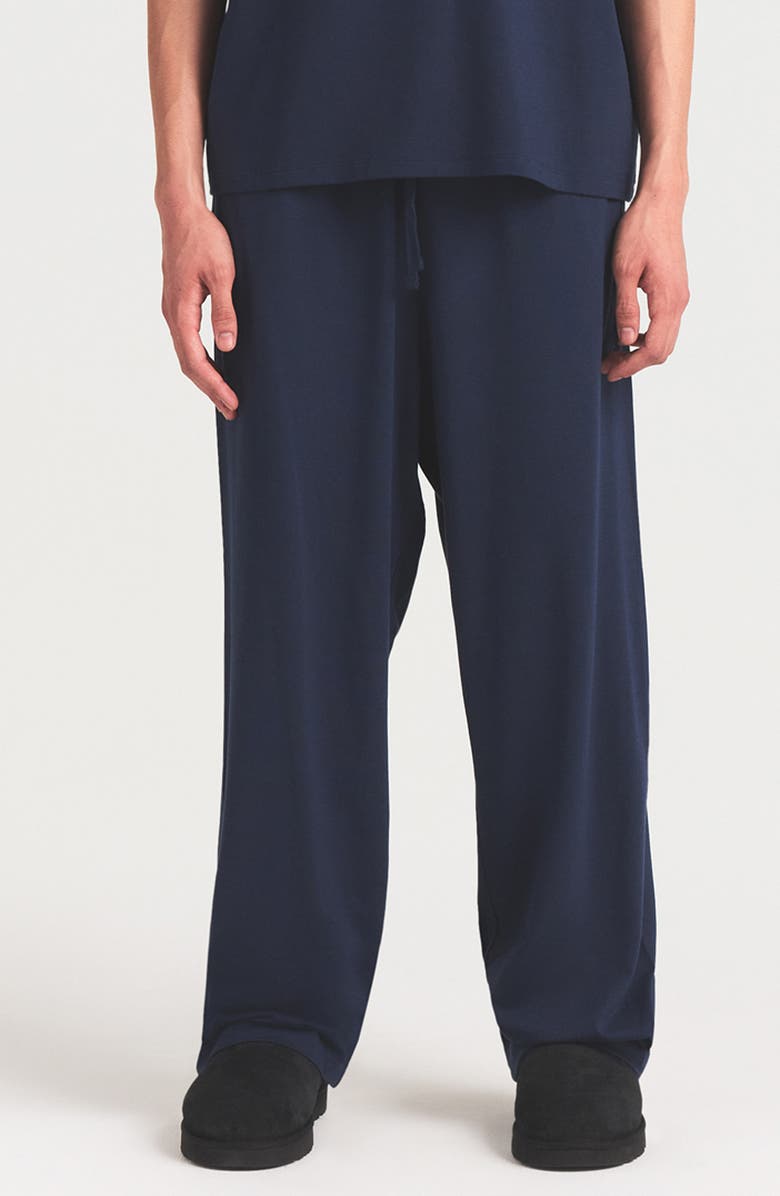 SKIMS Straight Leg Stretch Lounge Pants, Main, color, Navy