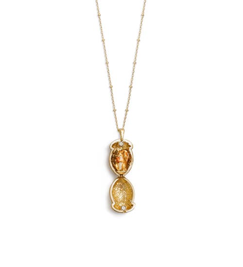 Bill Skinner Studio Squirrel Acorn Locket In Gold