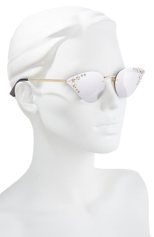 Gucci 64mm Cat Eye Sunglasses In Gold Gold Silver