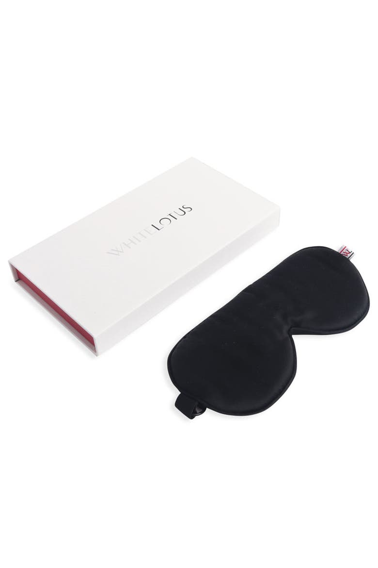 Luxurious Cruelty Free 100% Mulberry Silk Eye Mask, Main, color, Black
