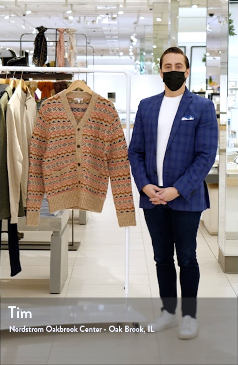 Fair Isle V-Neck Cardigan, sales video thumbnail