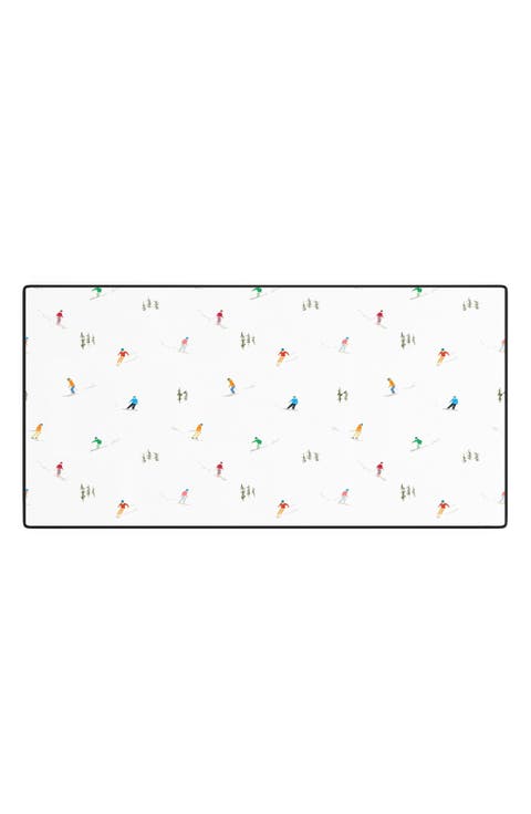 Mountain Ski Pattern Desk Mat