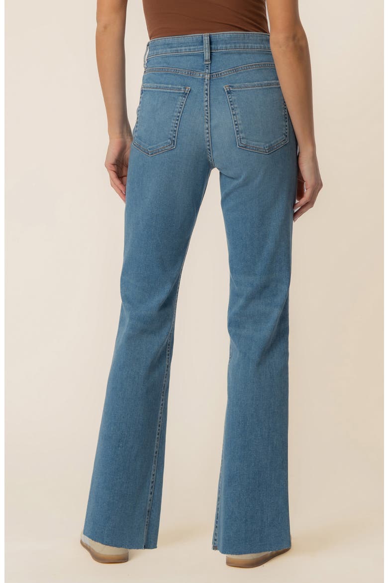 Kelly Fab Ab Raw Hem High Waist Kick Flare Jeans, Alternate, color, LEGEND