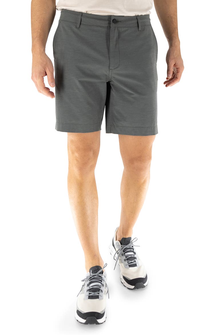 8" Hybrid Shorts, Main, color, LIGHT GREY