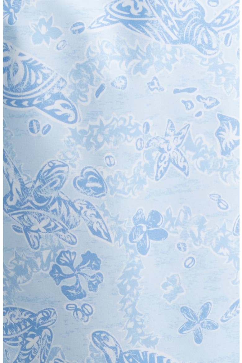 Oahu Turtle Print Swim Trunks, Alternate, color, STREAM BLUE