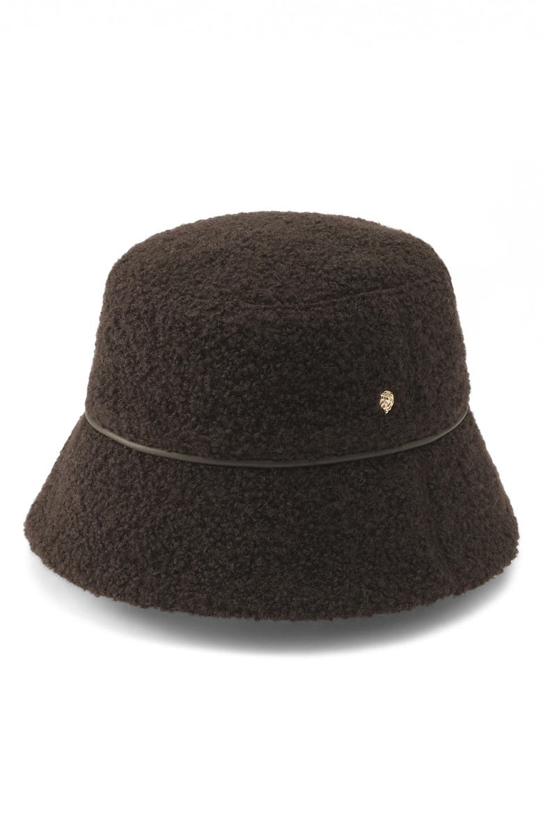 Helen Kaminski Seda Wool Blend Bucket Hat, Main, color, Chocolate