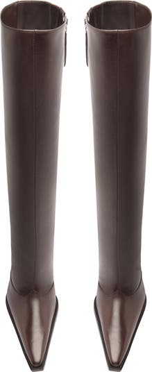 Raffaela Up Block Pointed Toe Knee High Boot