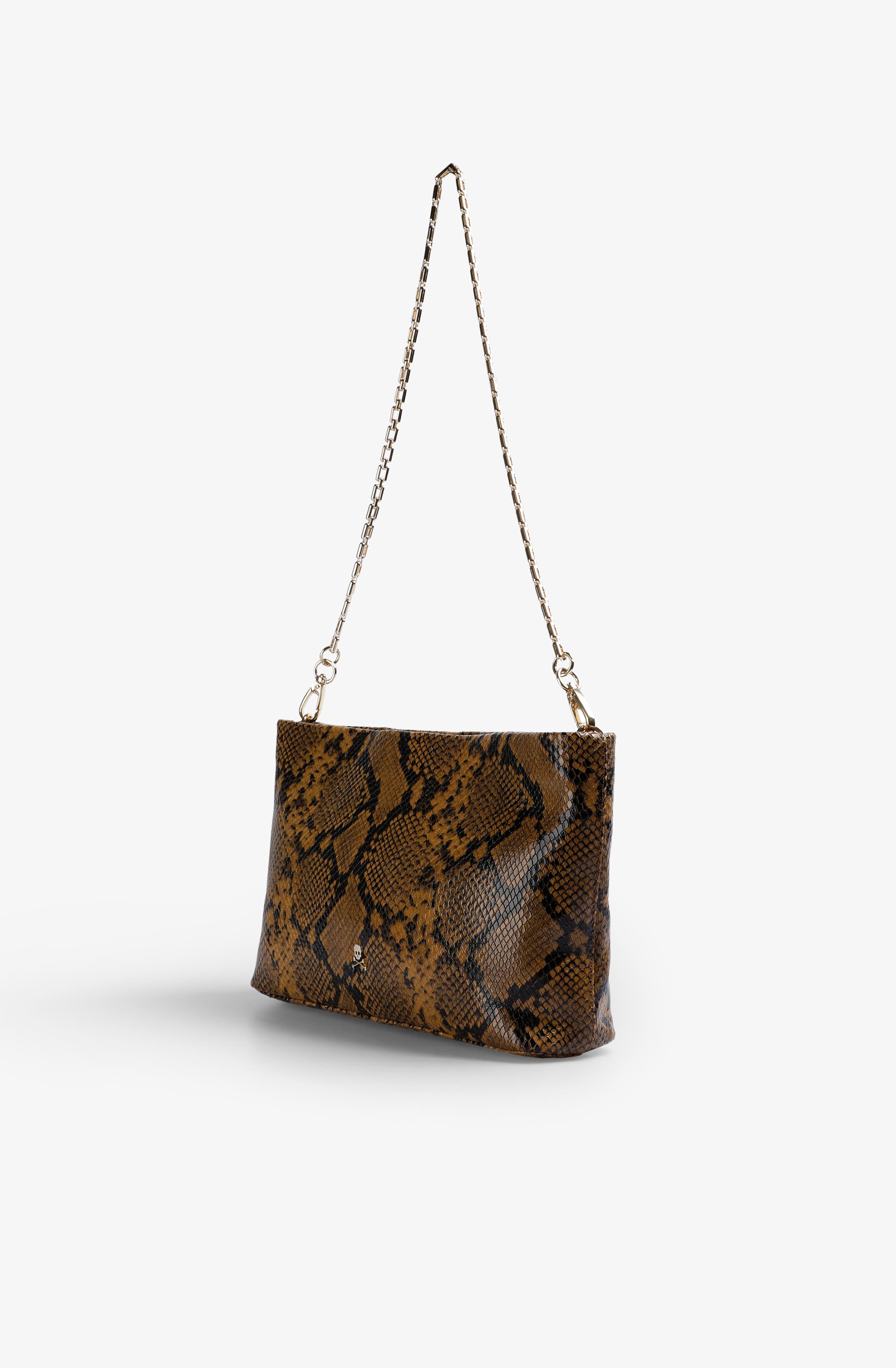 Scalpers Snake Bag, Alternate, color, Brown