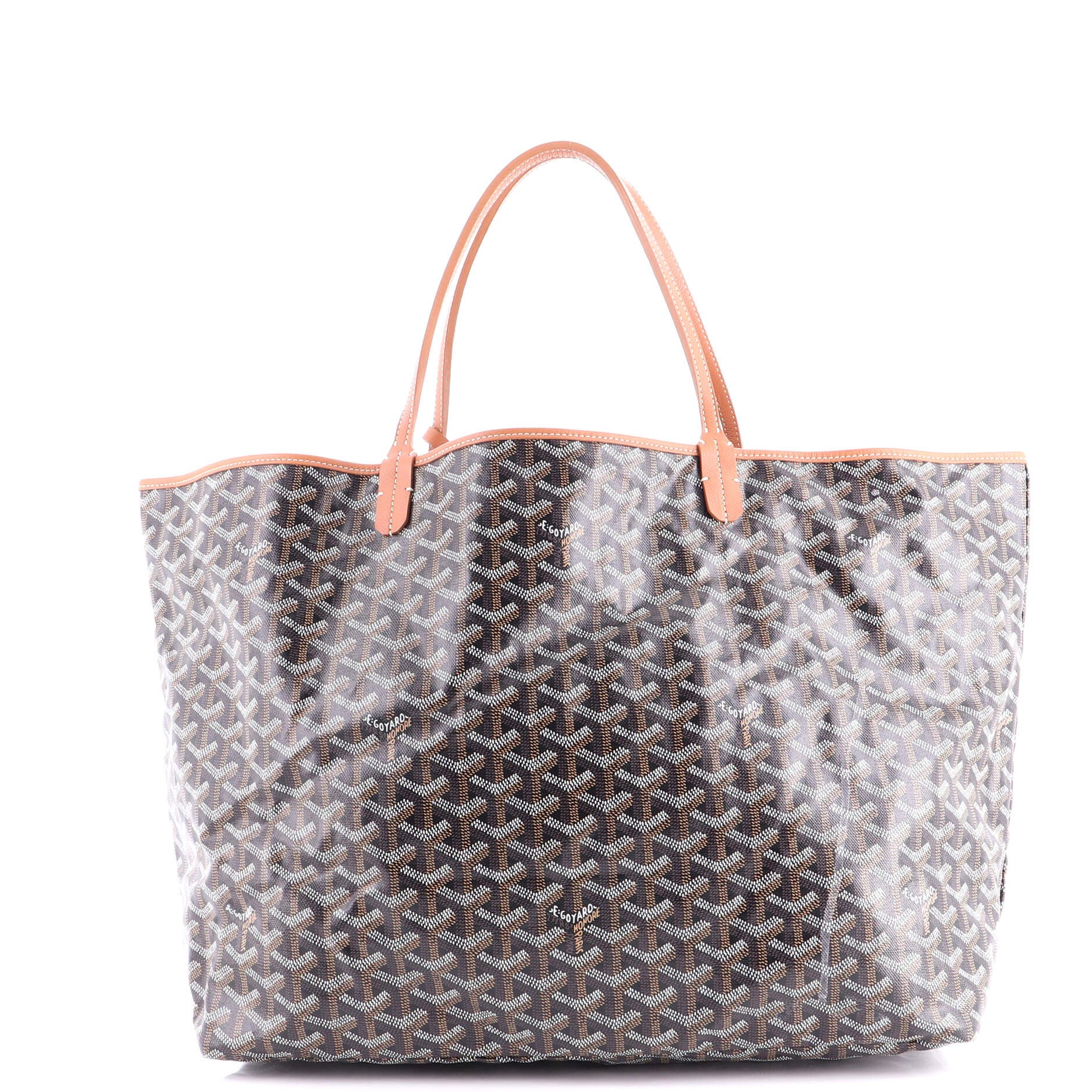 Pre-Owned Goyard Saint Louis Tote Coated Canvas GM, Alternate, color, Brown