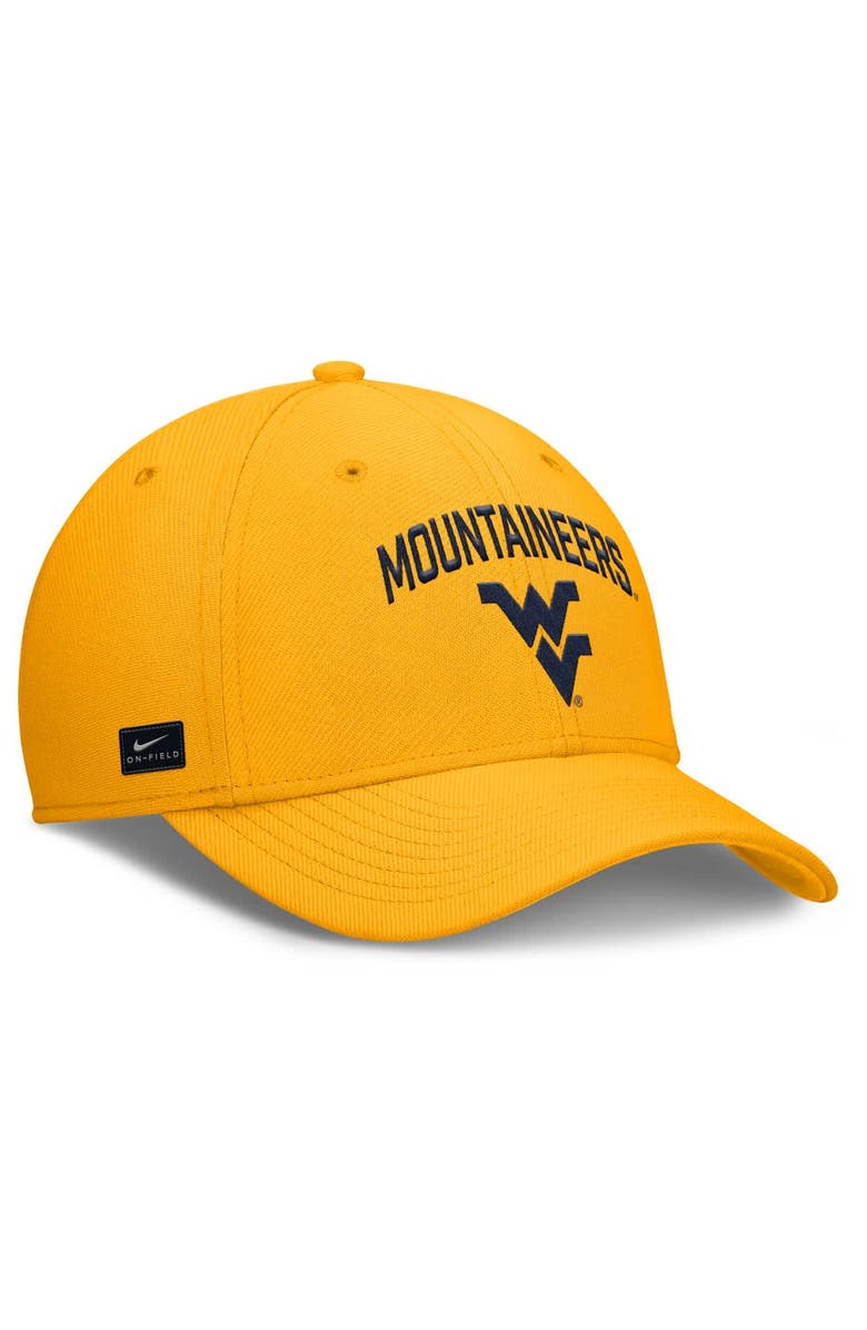 Nike Men's Nike Gold West Virginia Mountaineers 2025 On-Field Rise Performance Flex Hat, Alternate, color, Gold