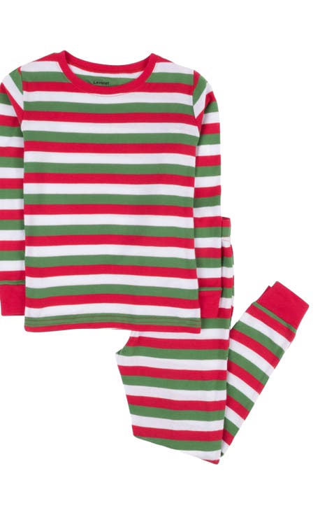 Kids Two-Piece Striped Cotton Matching Family Holiday Pajamas (Toddler, Little Kid & Big Kid)