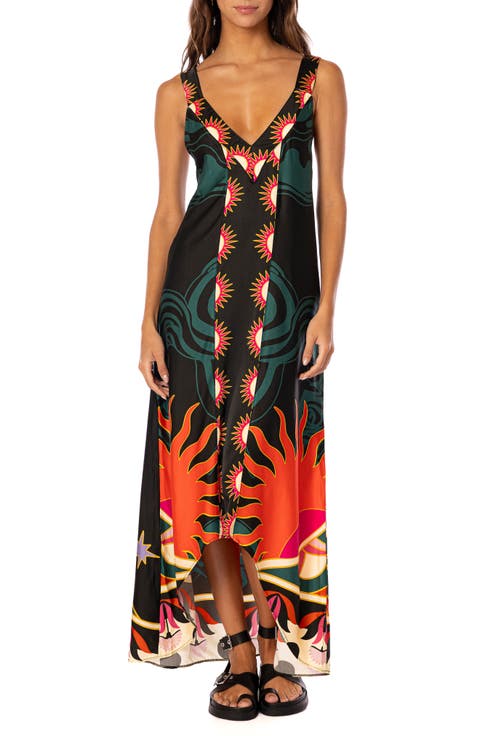 Flamingo Night Lowry Cover-Up Maxi Dress