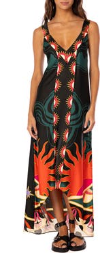 Maaji Flamingo Night Lowry Cover-Up Maxi Dress