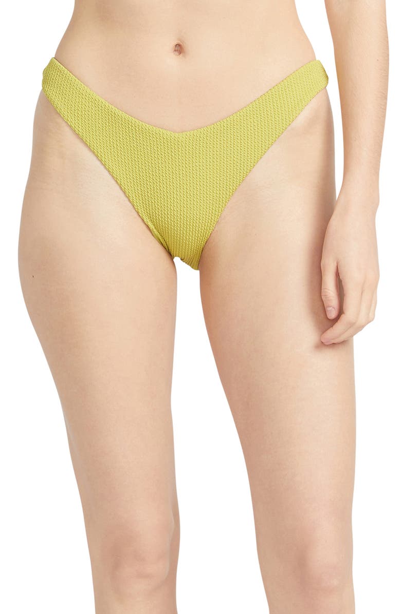 Volcom So Current Rib V-Cut Bikini Bottoms, Main, color, 