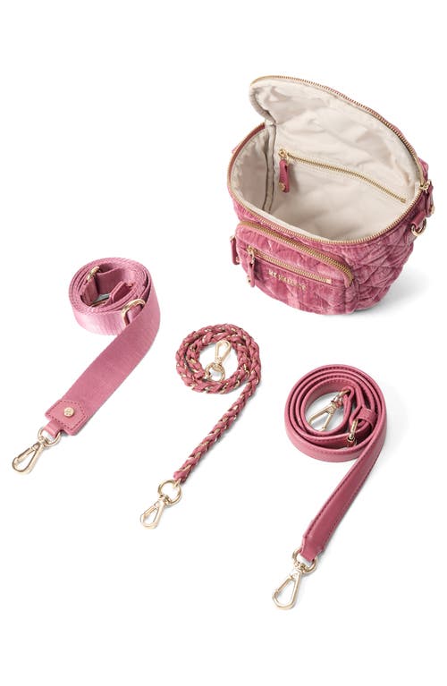 Mz Wallace Micro Crosby Diamond Quilted Velvet Sling Bag