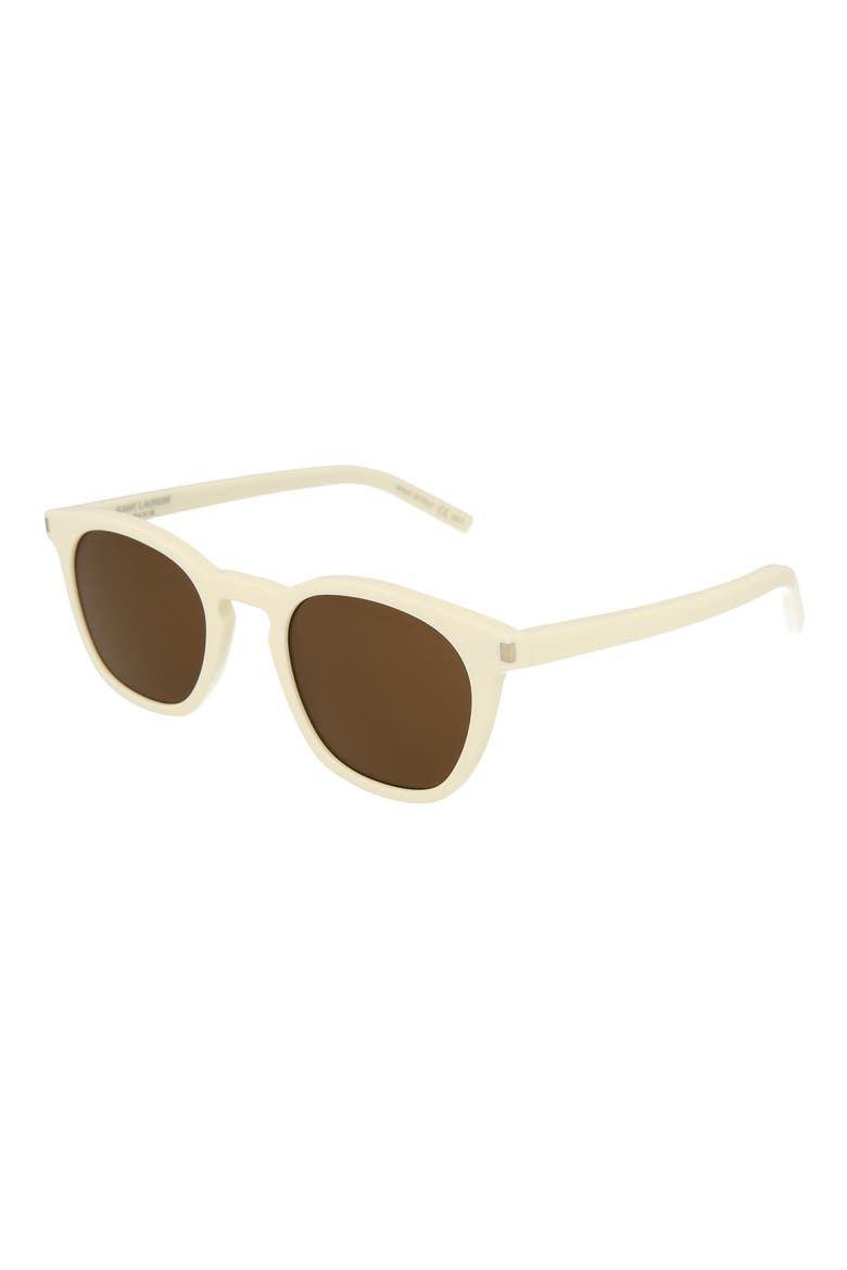 49mm Square Sunglasses, Alternate, color, BLACK BLACK GREEN