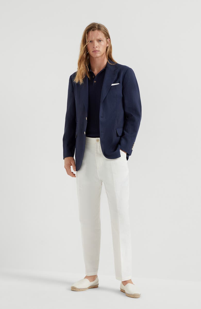 Brunello Cucinelli Linen deconstructed blazer, Alternate, color, 