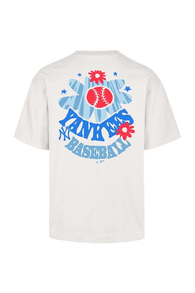Men's '47 Cream New York Yankees Flora Foundation T-Shirt, Alternate, color, Cream