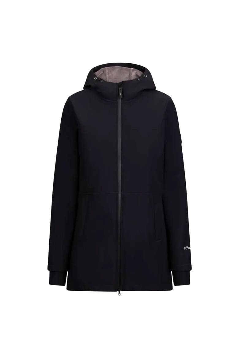 Priya Long Length Soft Shell Jacket, Main, color, Black